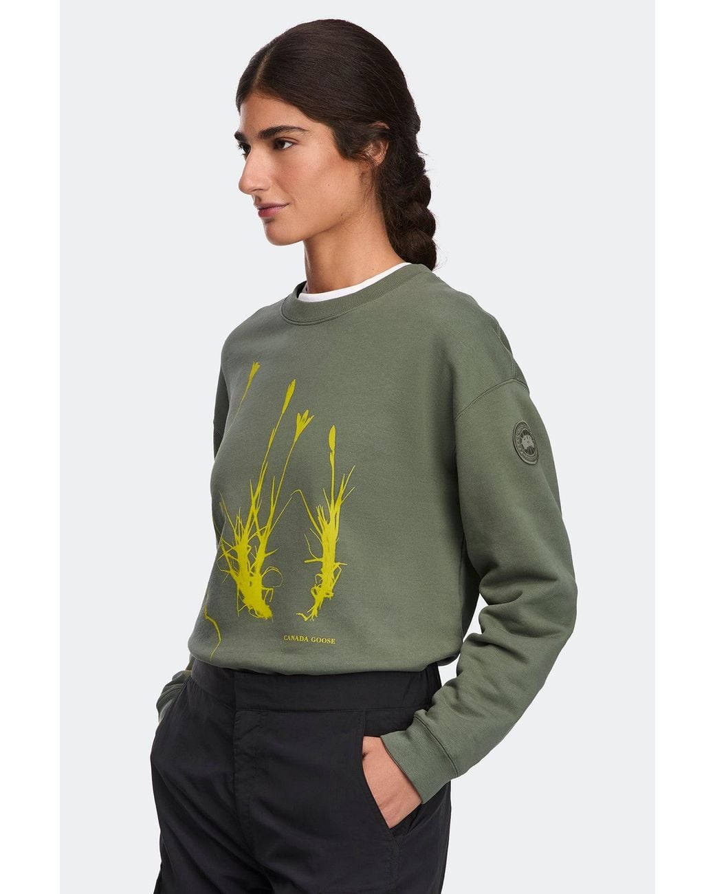Canada Goose Green Wander Flower Sweatshirt
