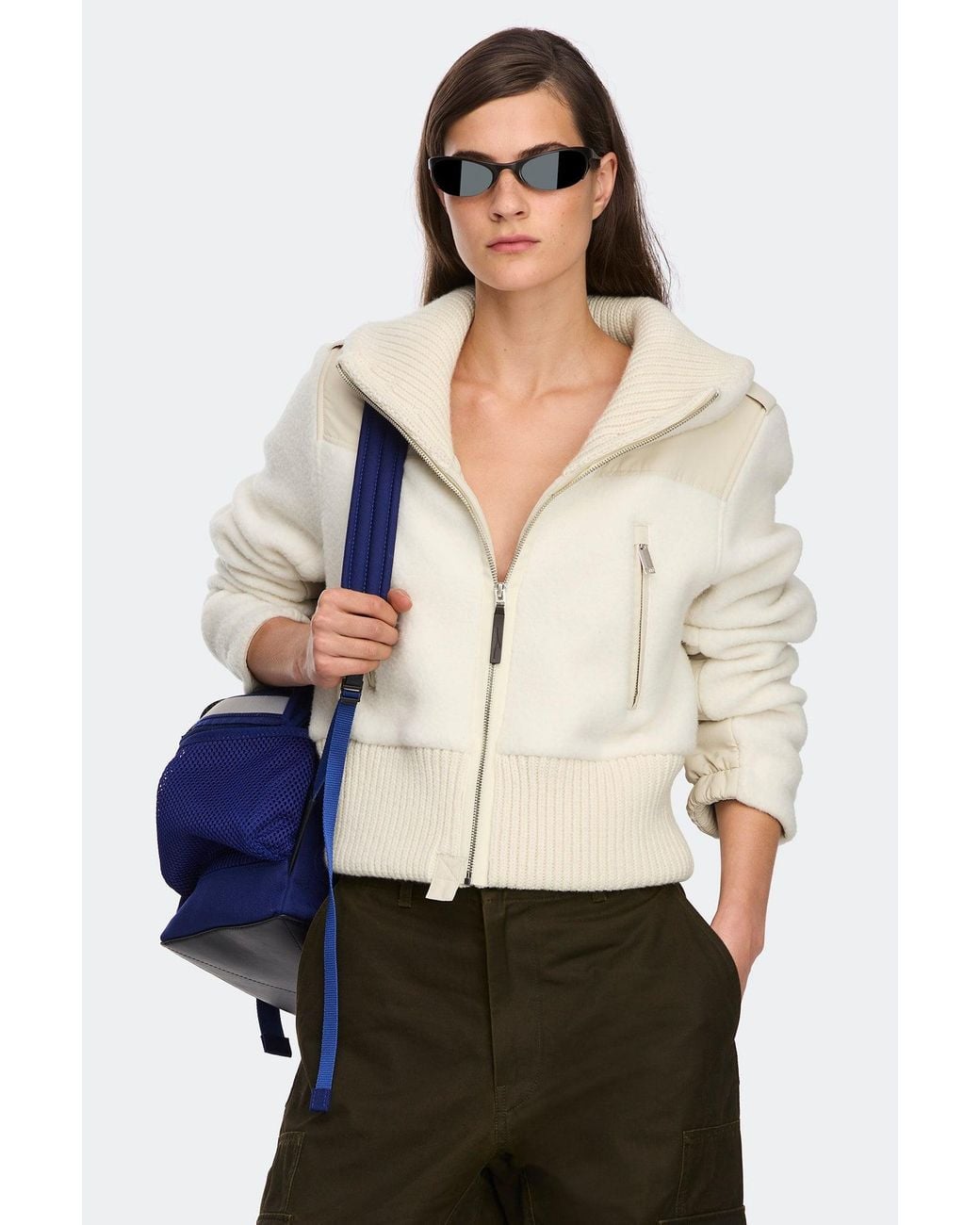 Canada Goose Black Varyn Cropped Fleece Jacket