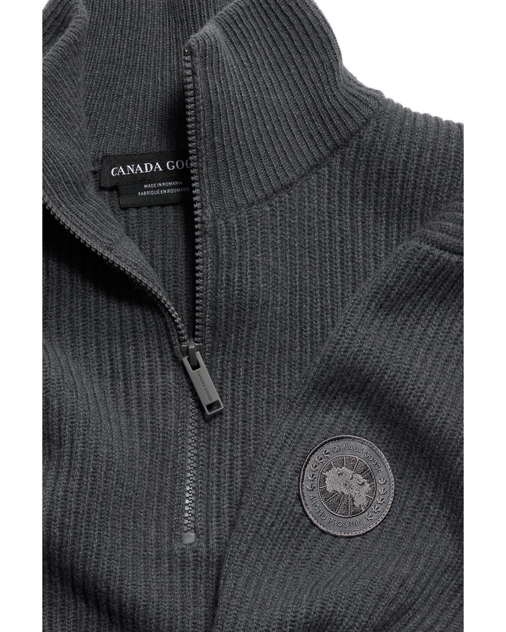 Canada Goose Black Mckinney Knit Quarter Zip for men