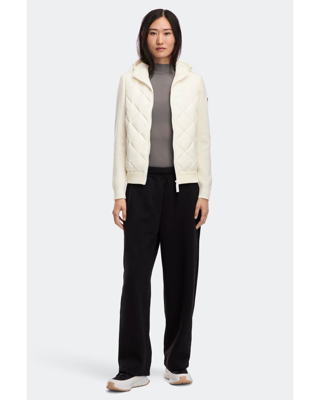 Canada Goose Natural Hybridge Quilted Knit Hoodie