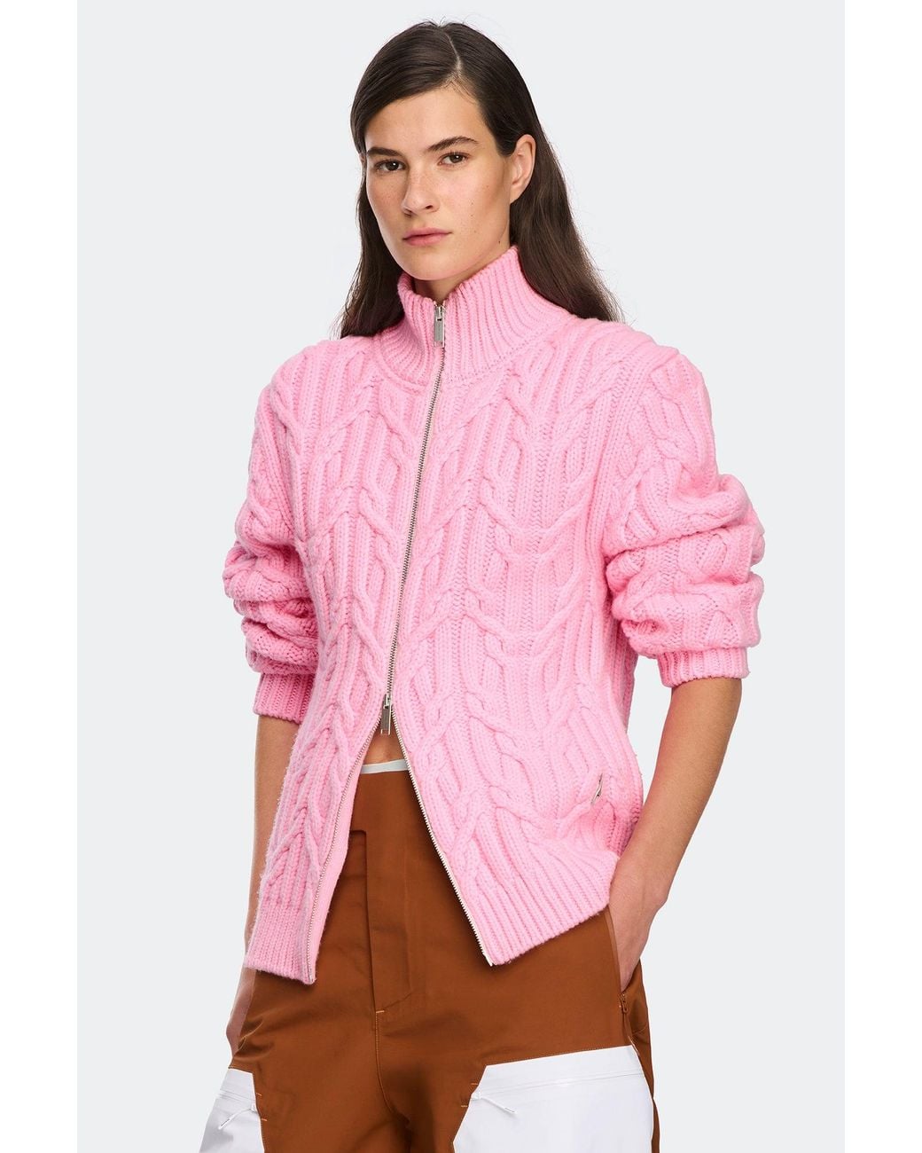Canada Goose Pink Reese Full Zip Cardigan