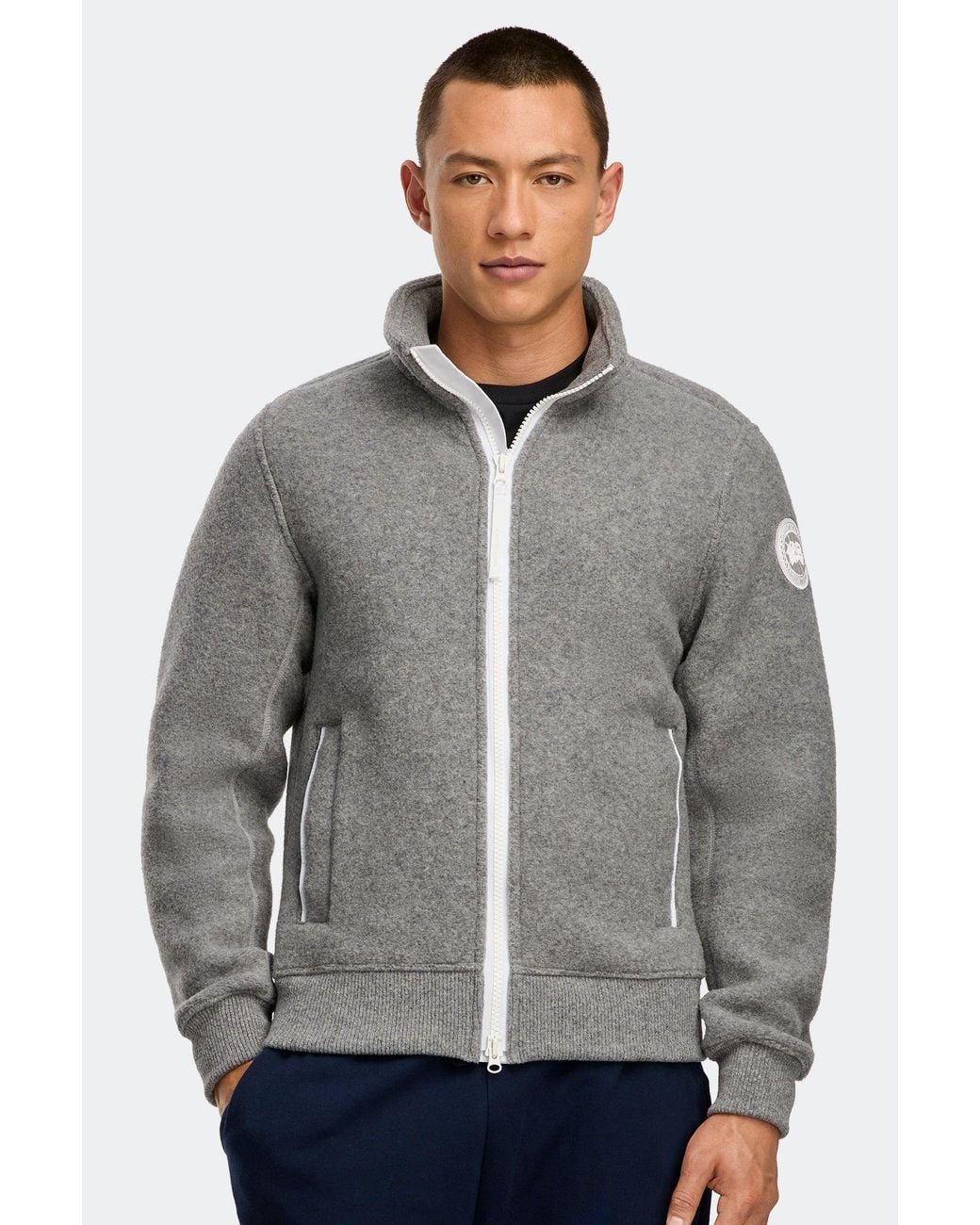 Canada Goose Gray Lawson Humanature Fleece Jacket for men