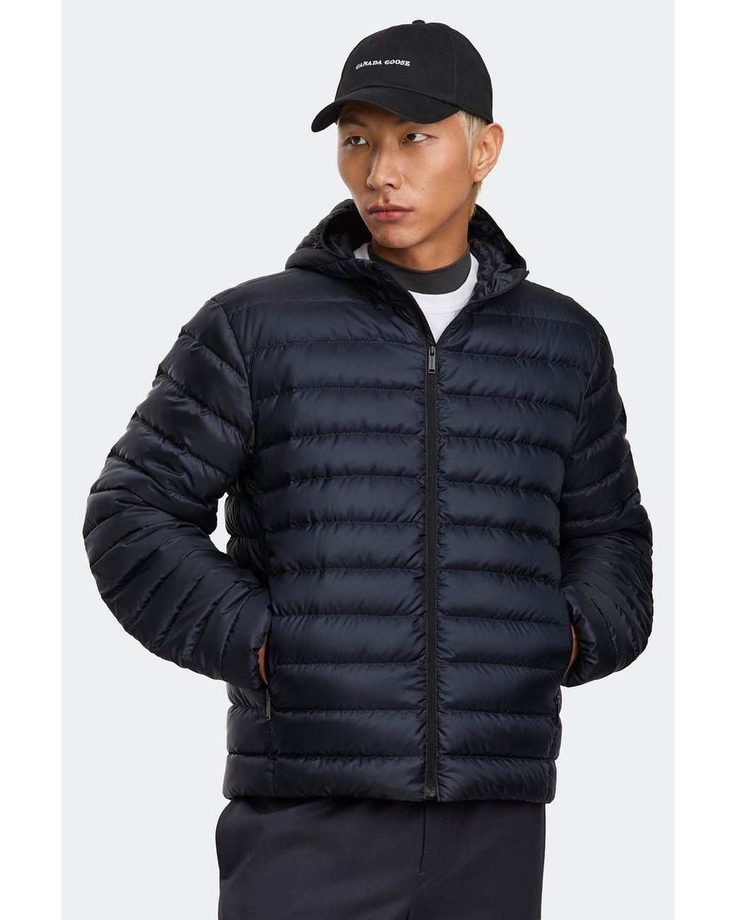 Canada Goose Blue Stratus Hoodie Tonal Disc for men