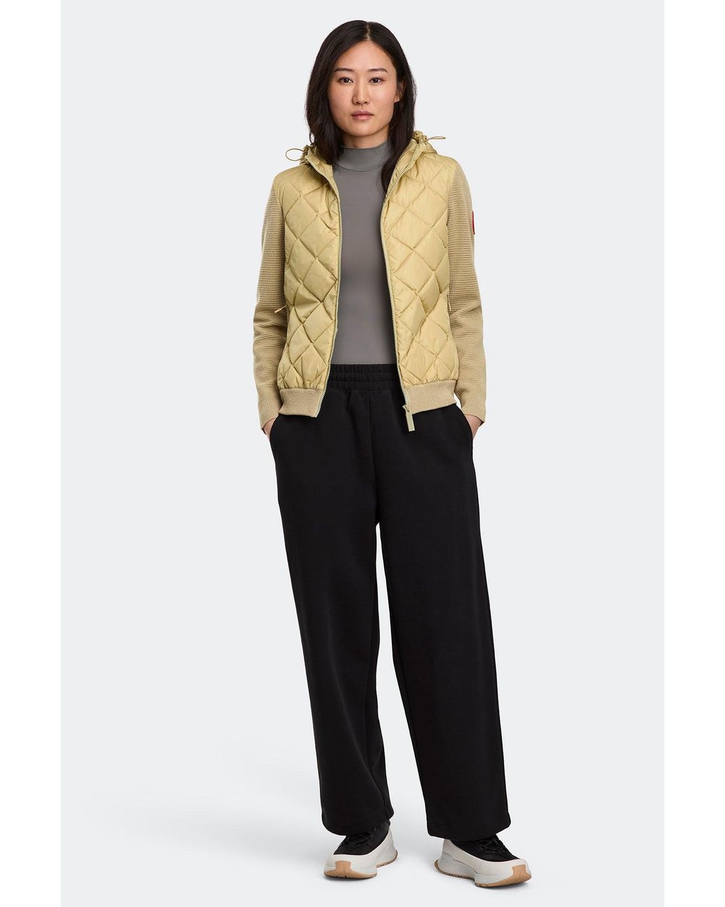 Canada Goose Natural Hybridge Quilted Knit Hoodie