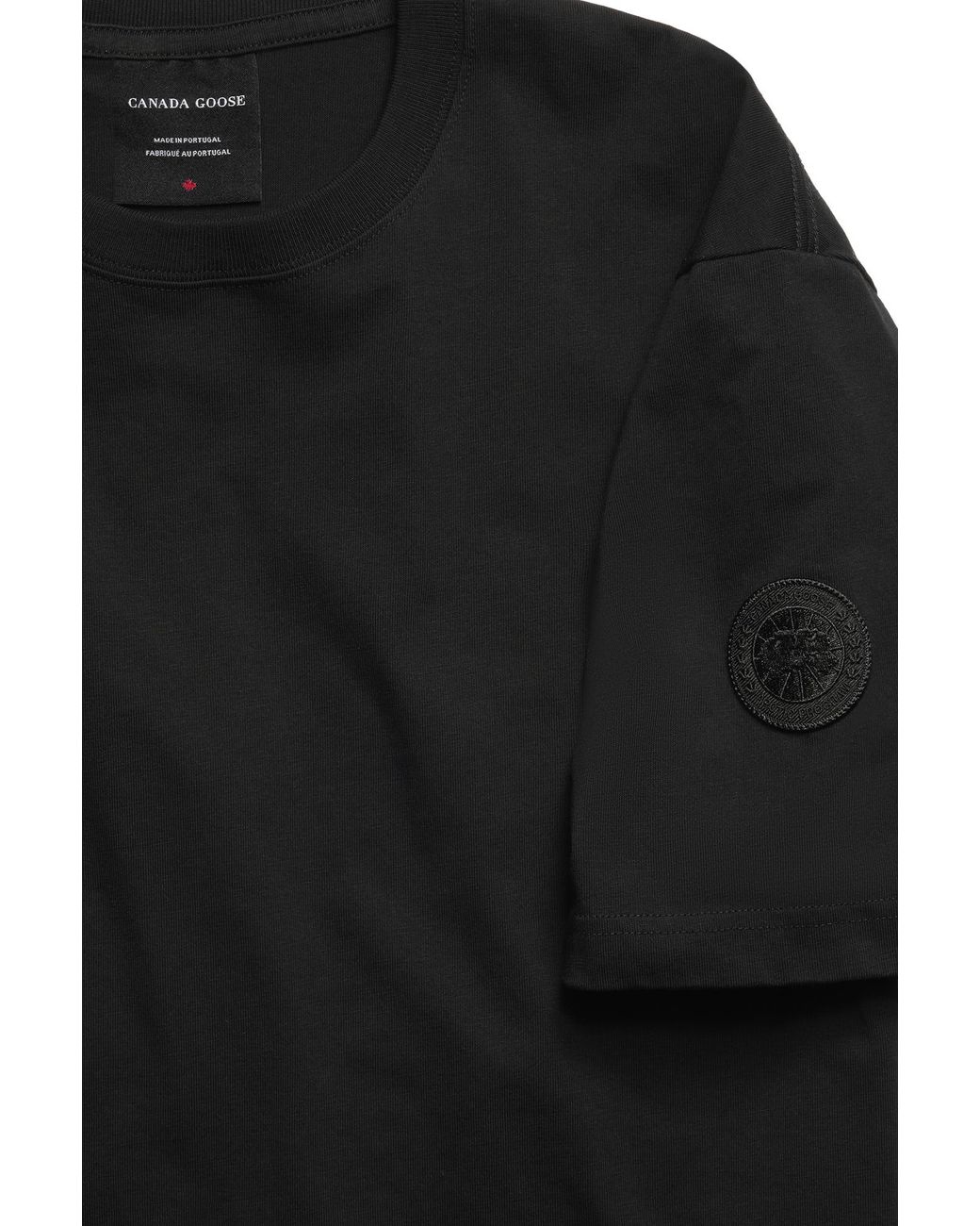 Canada Goose Black Novo T-Shirt Tonal Disc for men