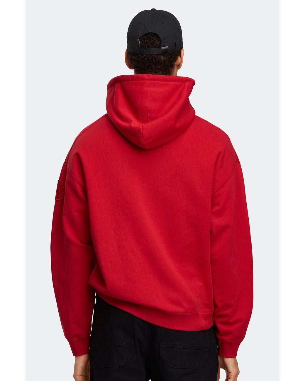 Canada Goose Red Rove Hoodie Tonal Disc for men