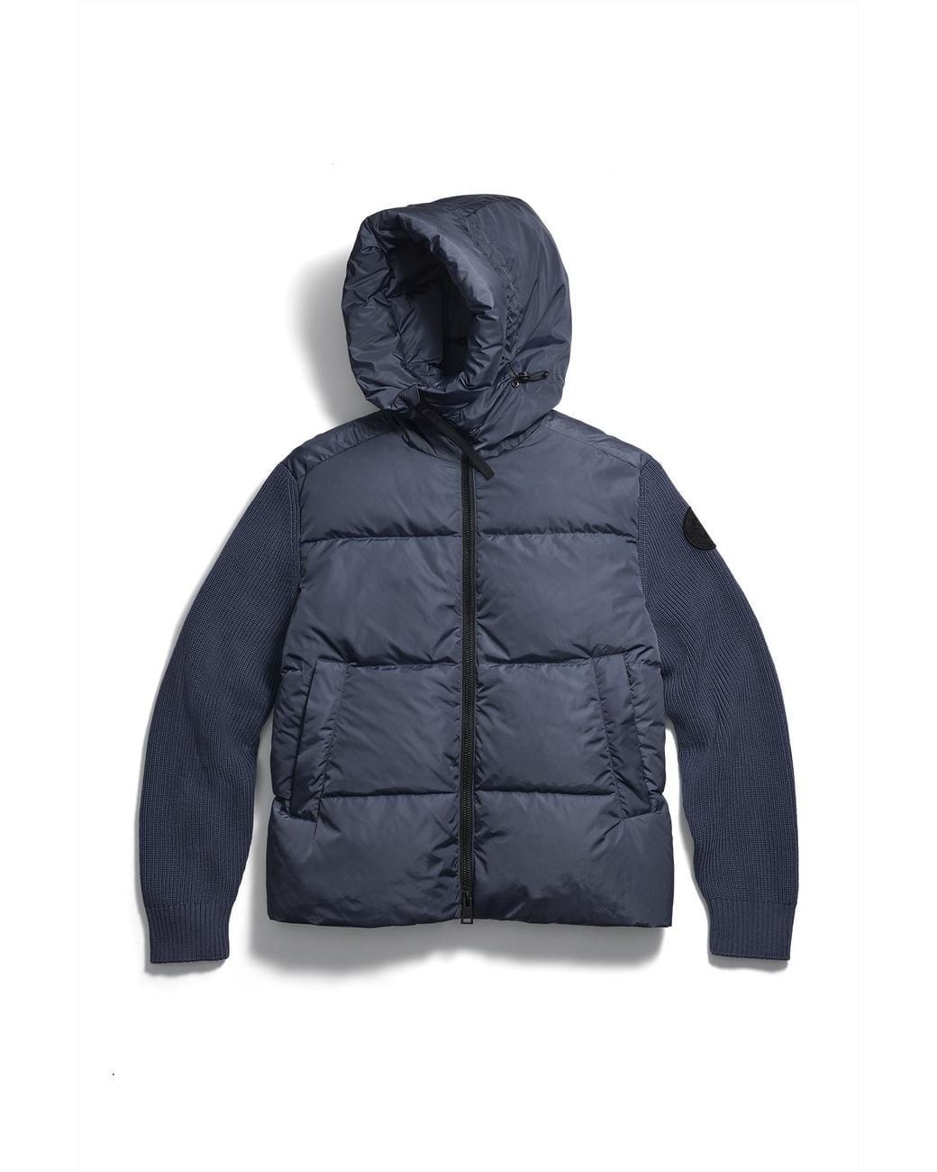 Canada Goose Blue Hybridge Grove Knit Hoodie for men