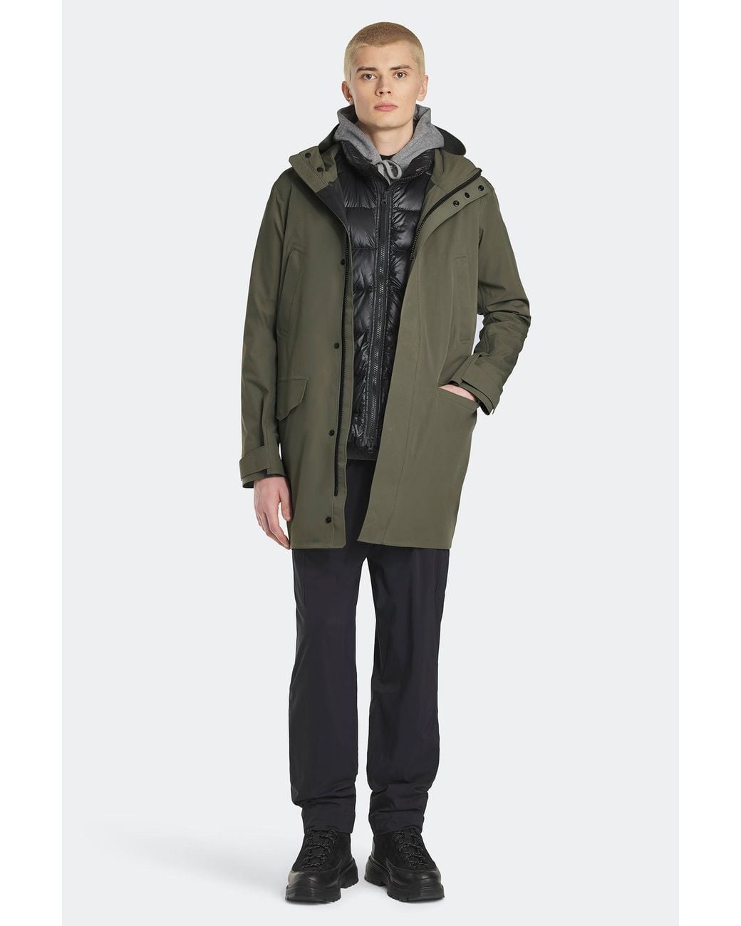 Canada Goose Green Barclay Rain Jacket Disc for men