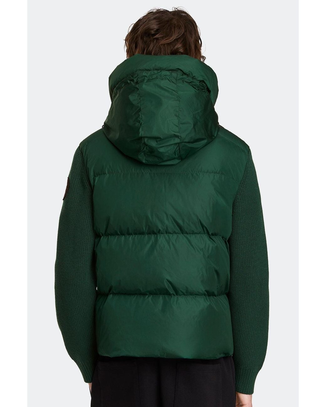 Canada Goose Green Hybridge Grove Knit Hoodie for men