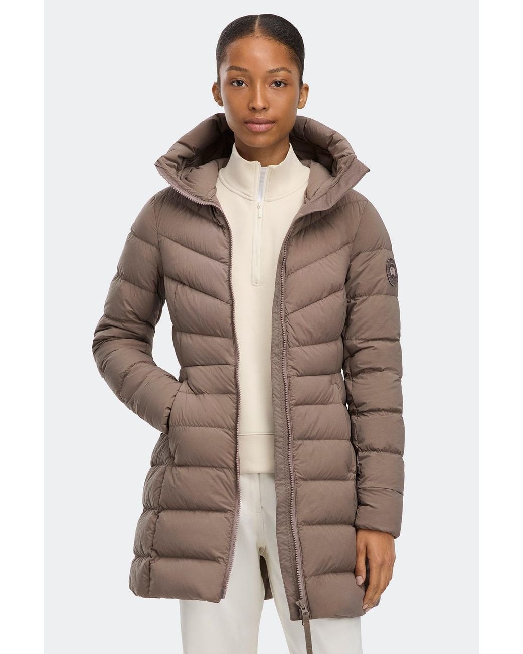 Canada Goose Brown Clair Coat Tonal Disc
