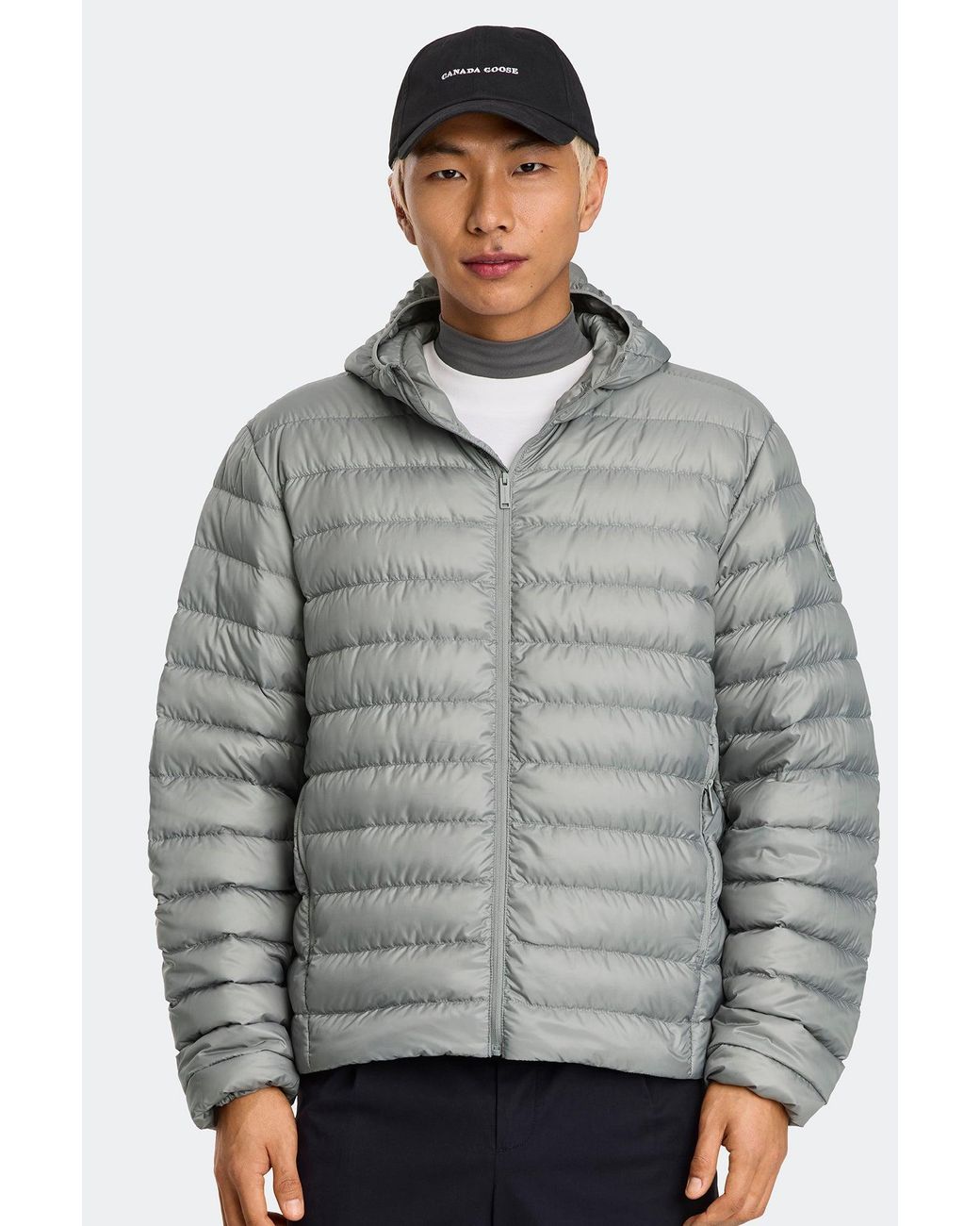 Canada Goose Gray Stratus Hoodie Tonal Disc for men