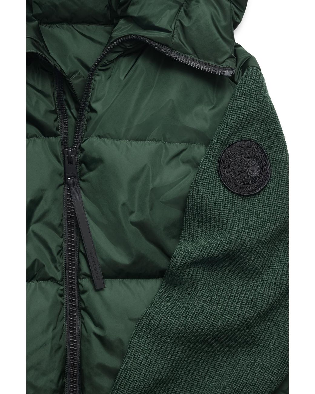 Canada Goose Green Hybridge Grove Knit Hoodie for men