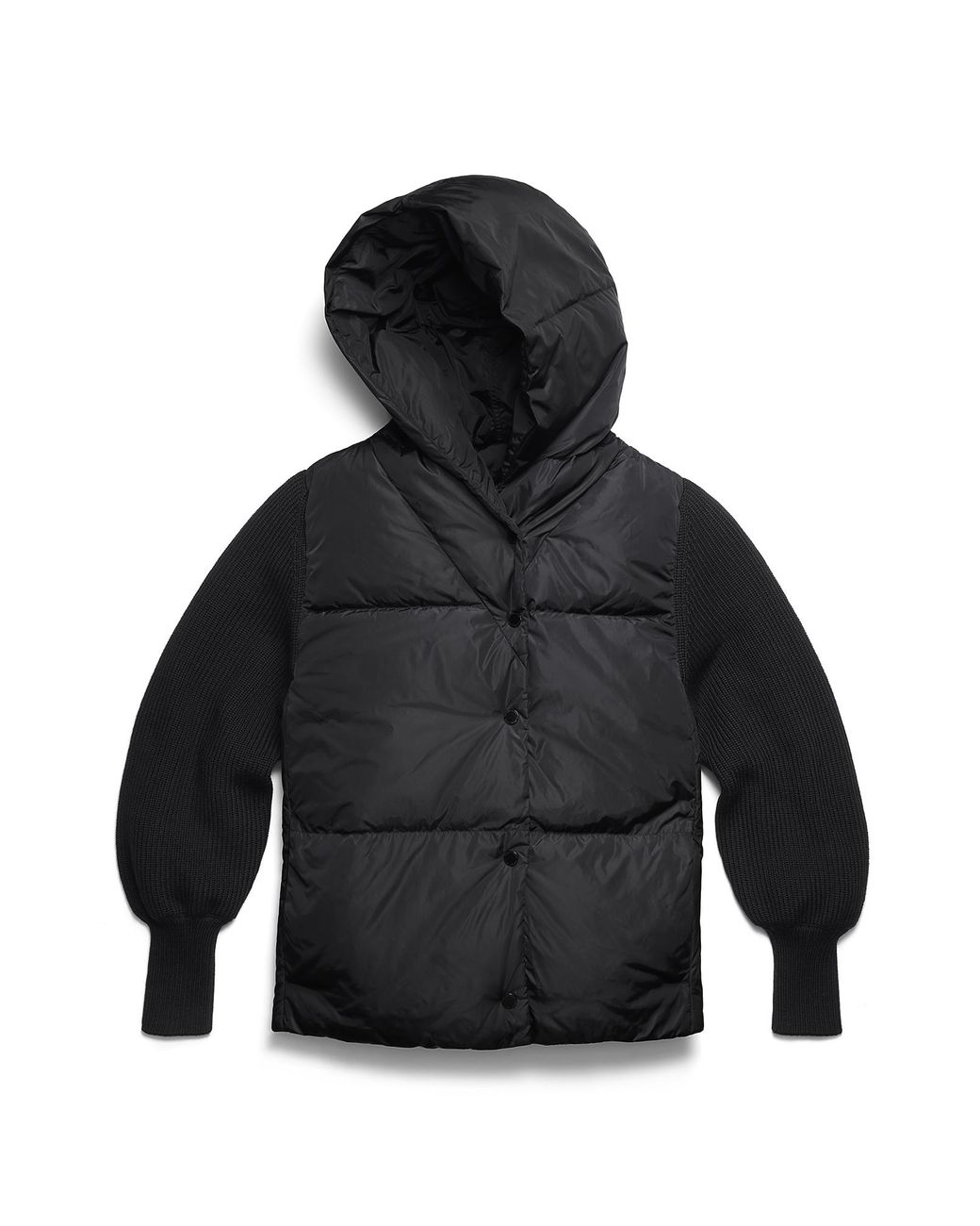 Canada Goose Black Hybridge Astoria Knit Hoodie