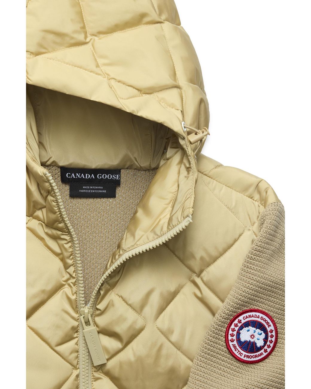 Canada Goose Natural Hybridge Quilted Knit Hoodie