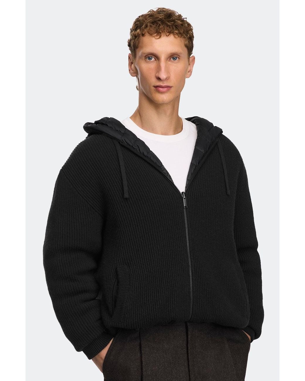 Canada Goose Black Hybridge Hunter Full Zip Hoodie for men