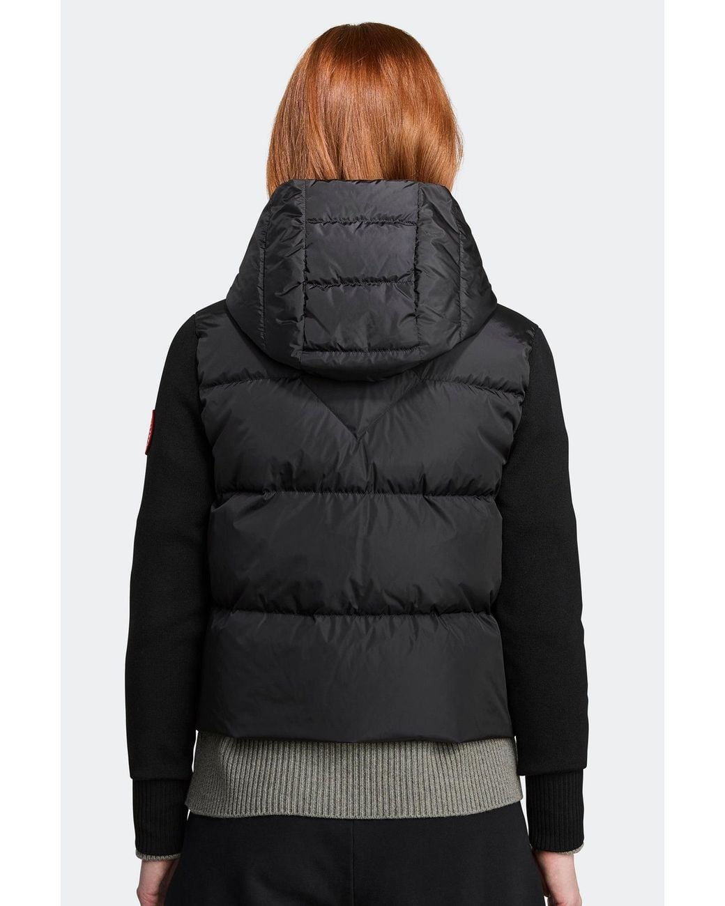 Canada Goose Black Hybridge Wide Quilt Knit Hoodie