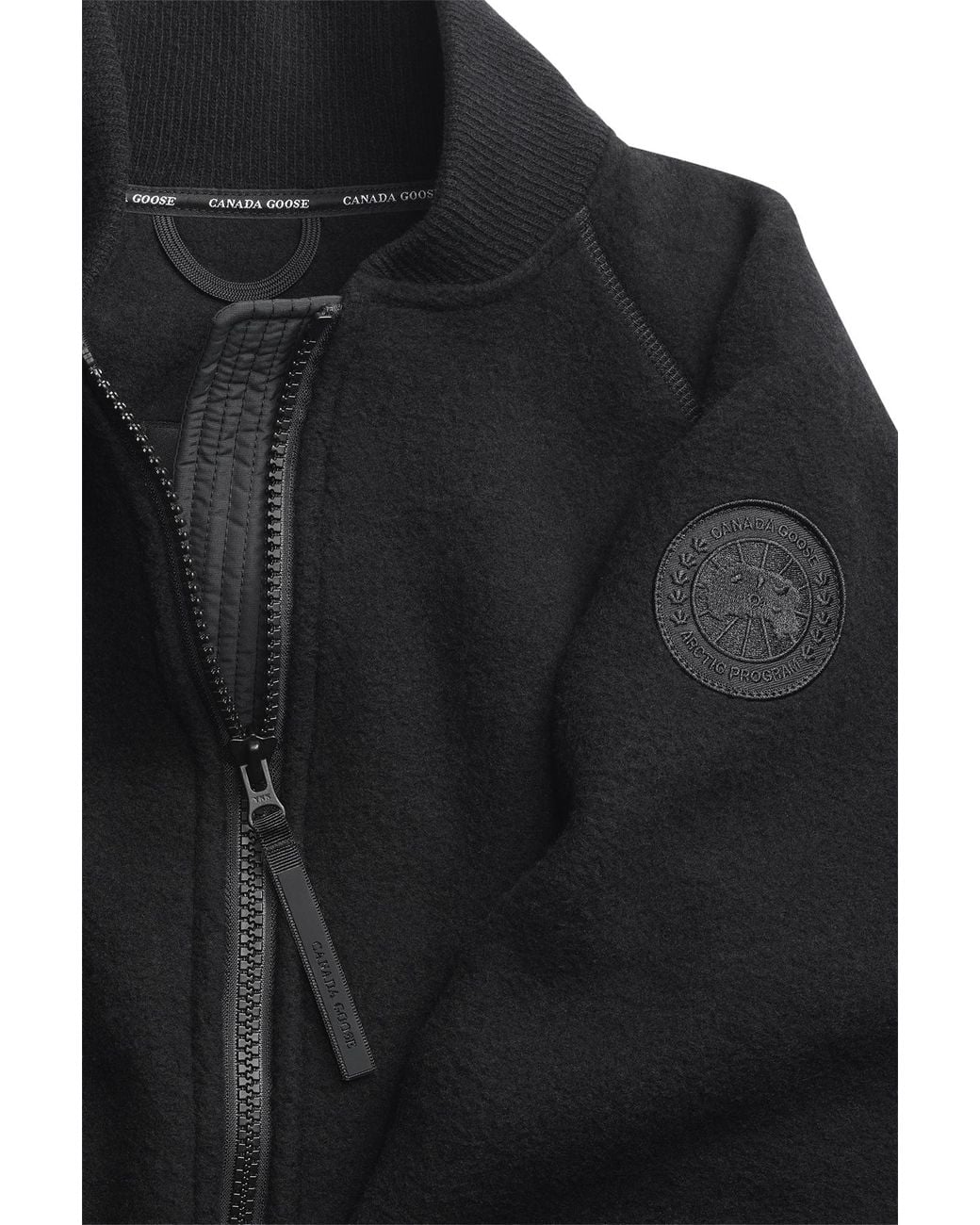 Canada Goose Black Sierra Fleece Bomber Disc