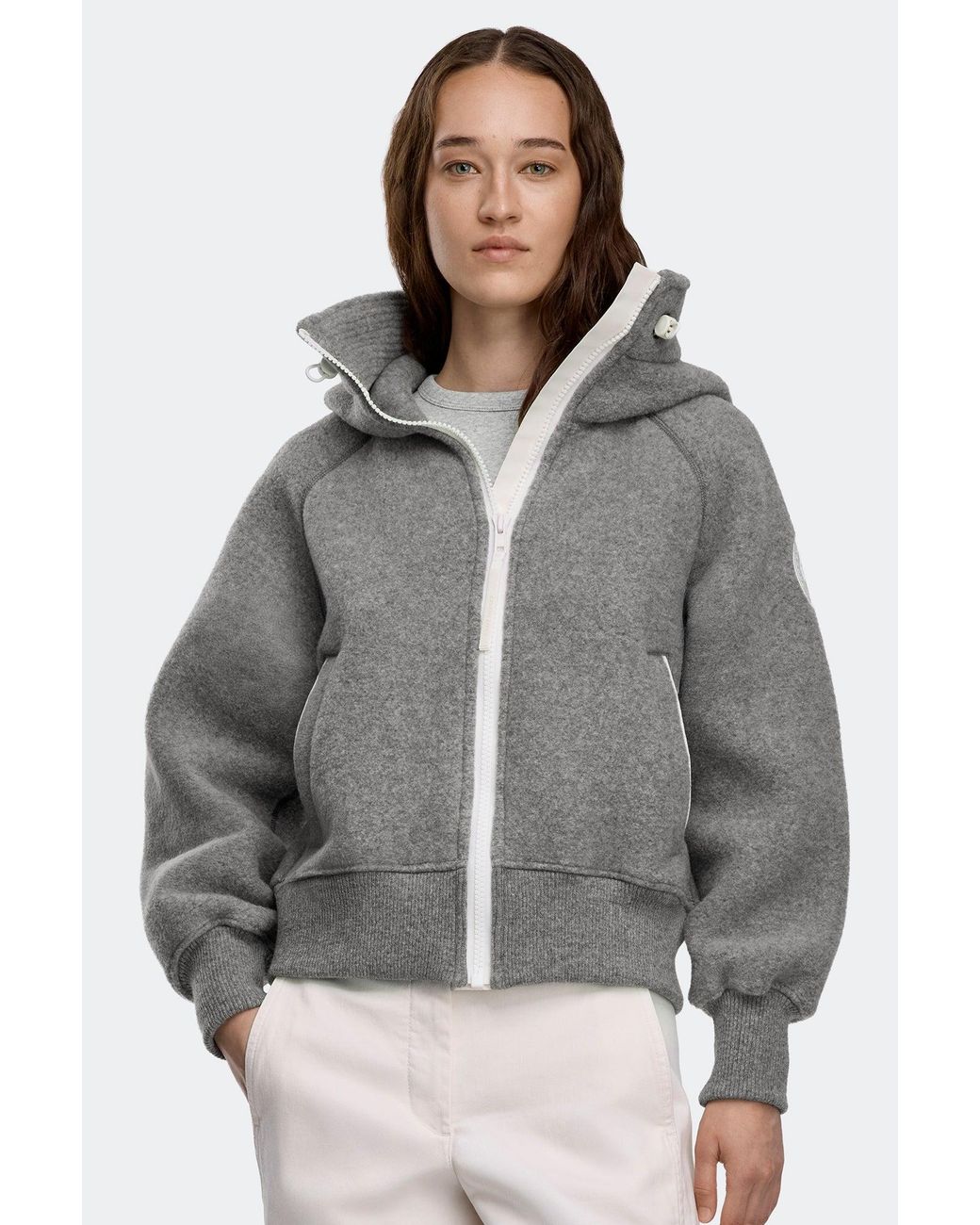 Canada Goose Gray Chilliwack Fleece Bomber Disc