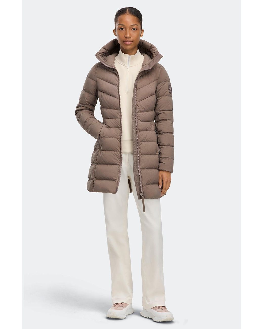 Canada Goose Brown Clair Coat Tonal Disc