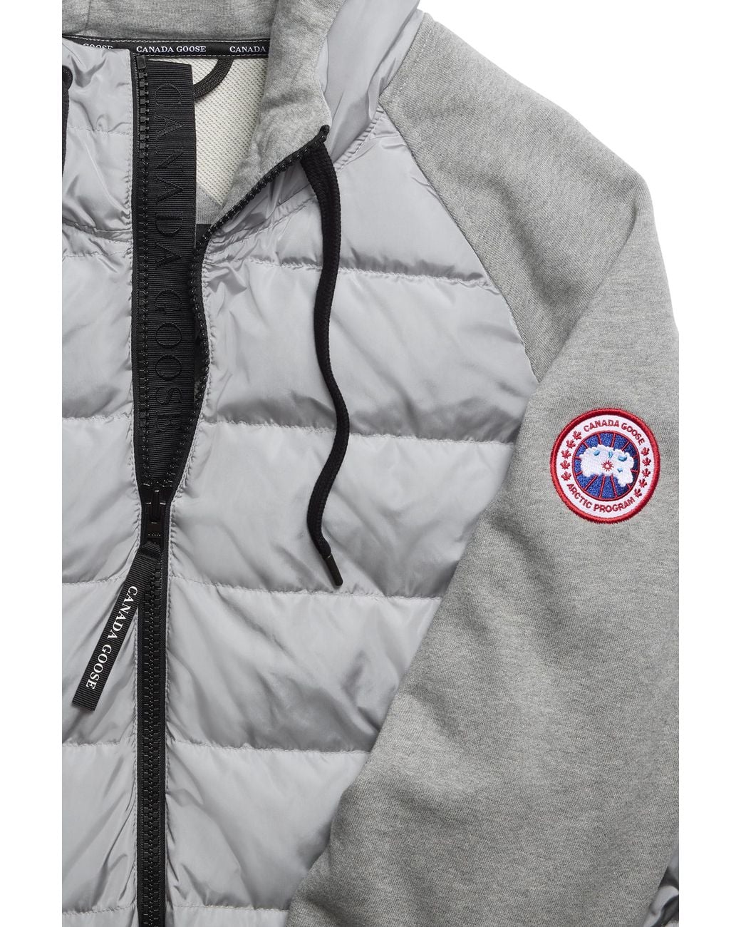Canada Goose Gray Hybridge Huron Full Zip Hoodie for men