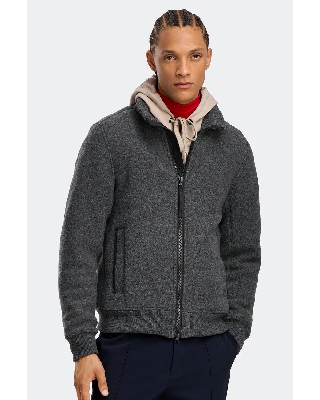 Canada Goose Gray Lawson Fleece Jacket Disc for men