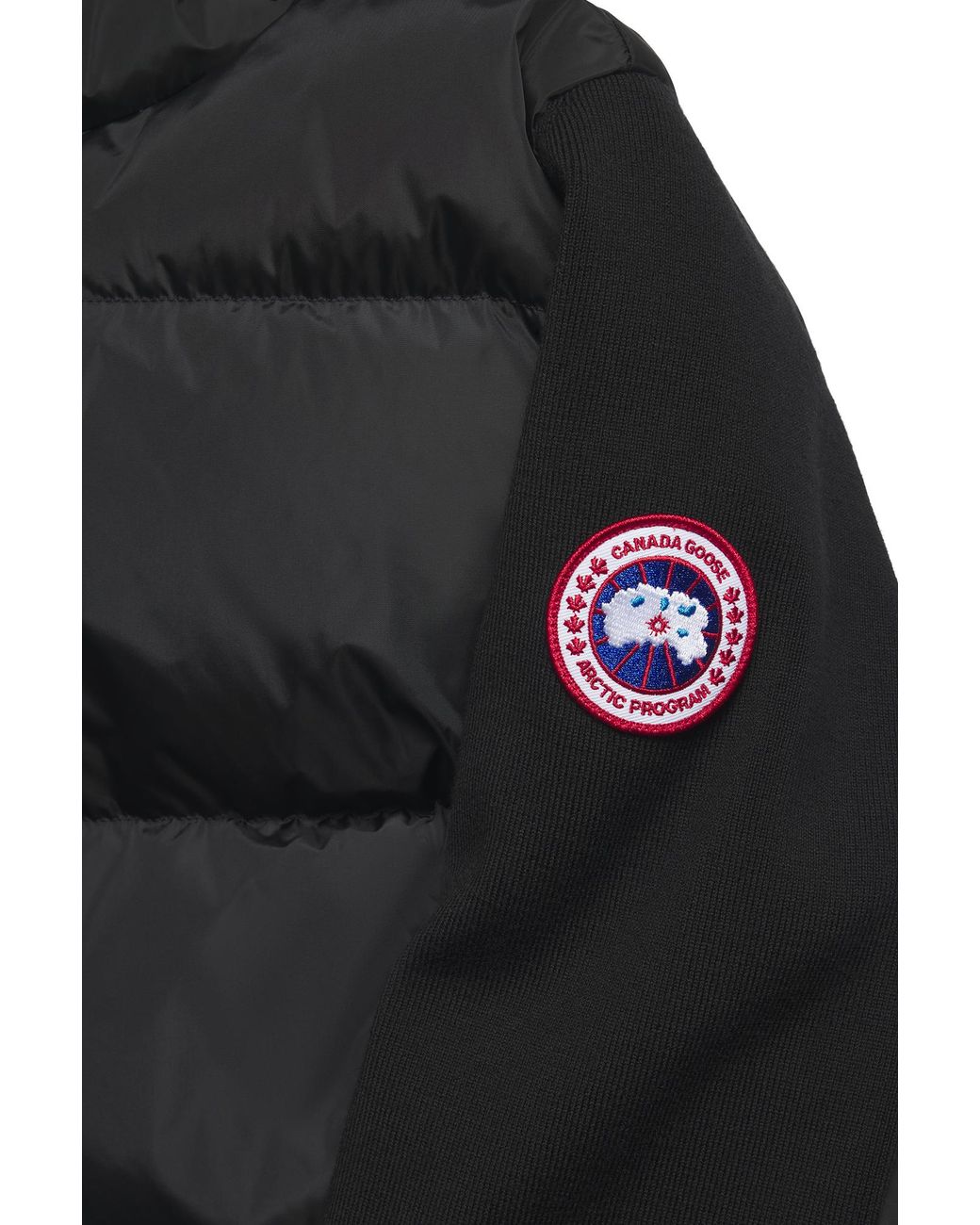 Canada Goose Black Hybridge Wide Quilt Knit Hoodie