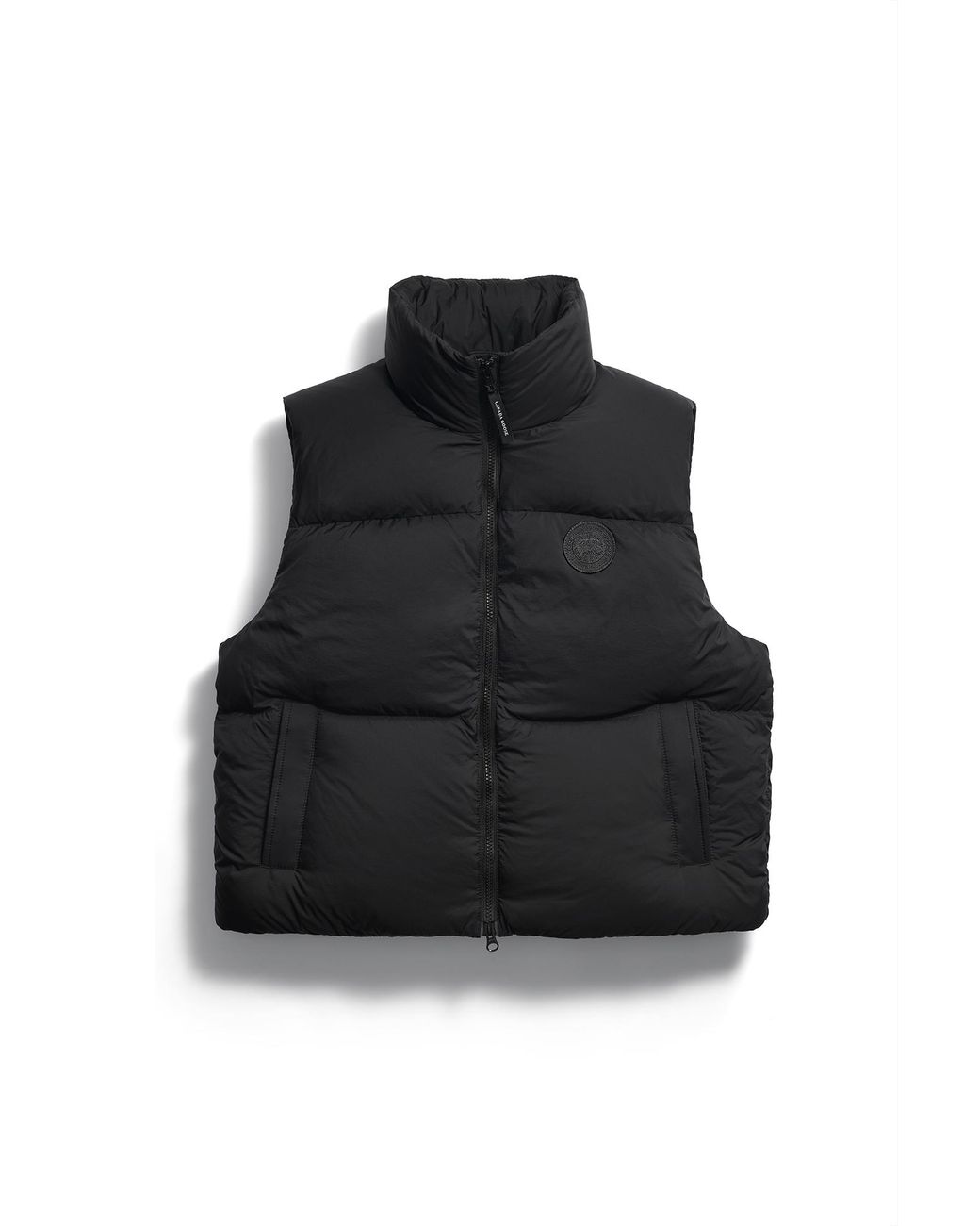 Canada Goose Black Fallon Puffer Vest Tonal Disc