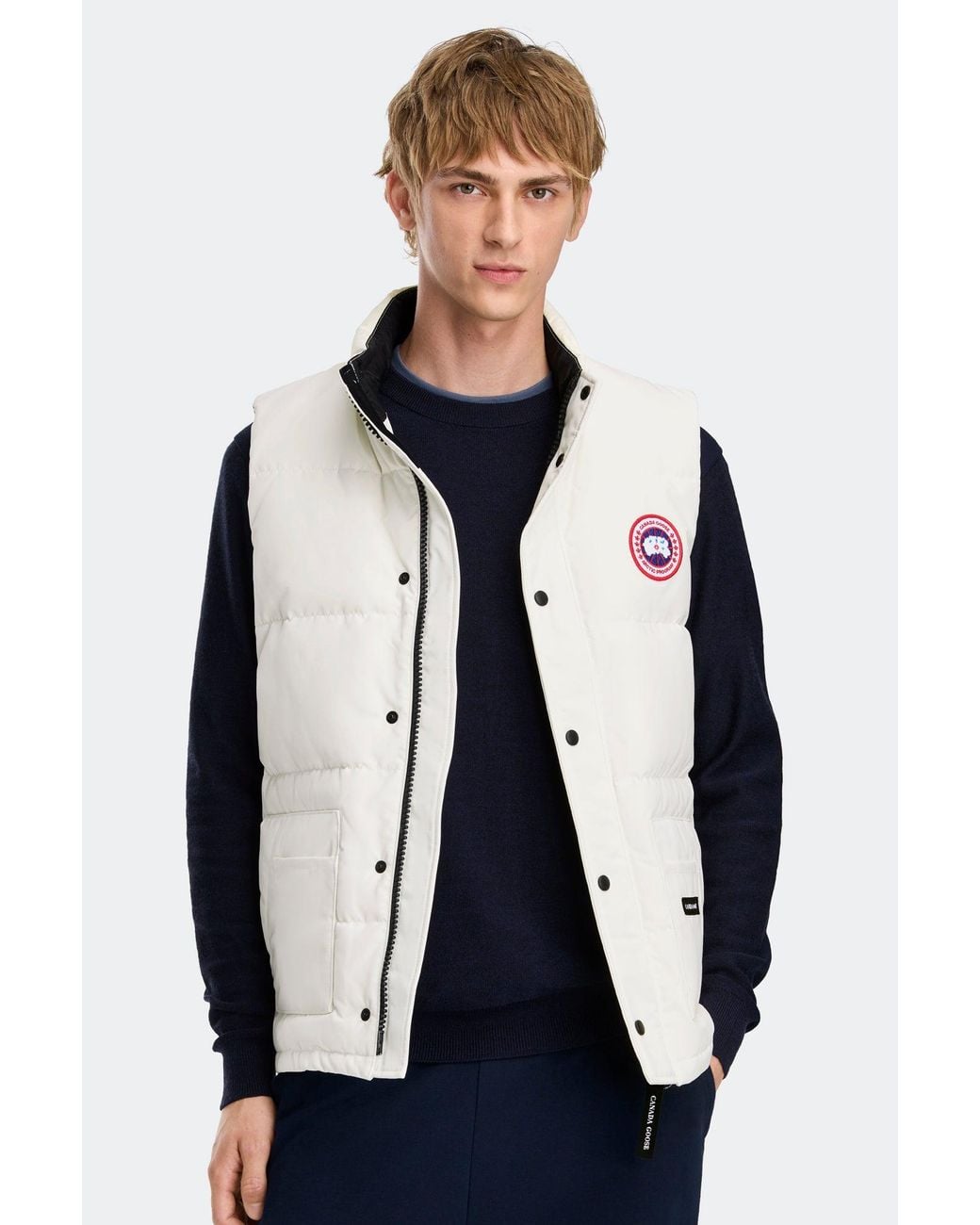 Canada Goose Blue Freestyle Crew Pbi Vest for men