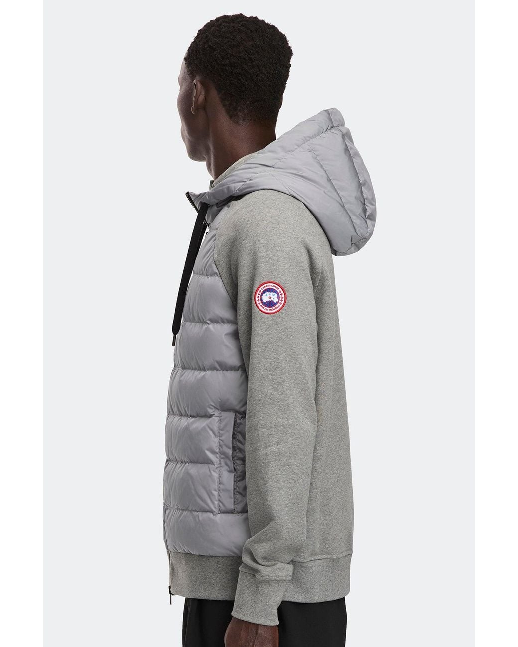 Canada Goose Gray Hybridge Huron Full Zip Hoodie for men