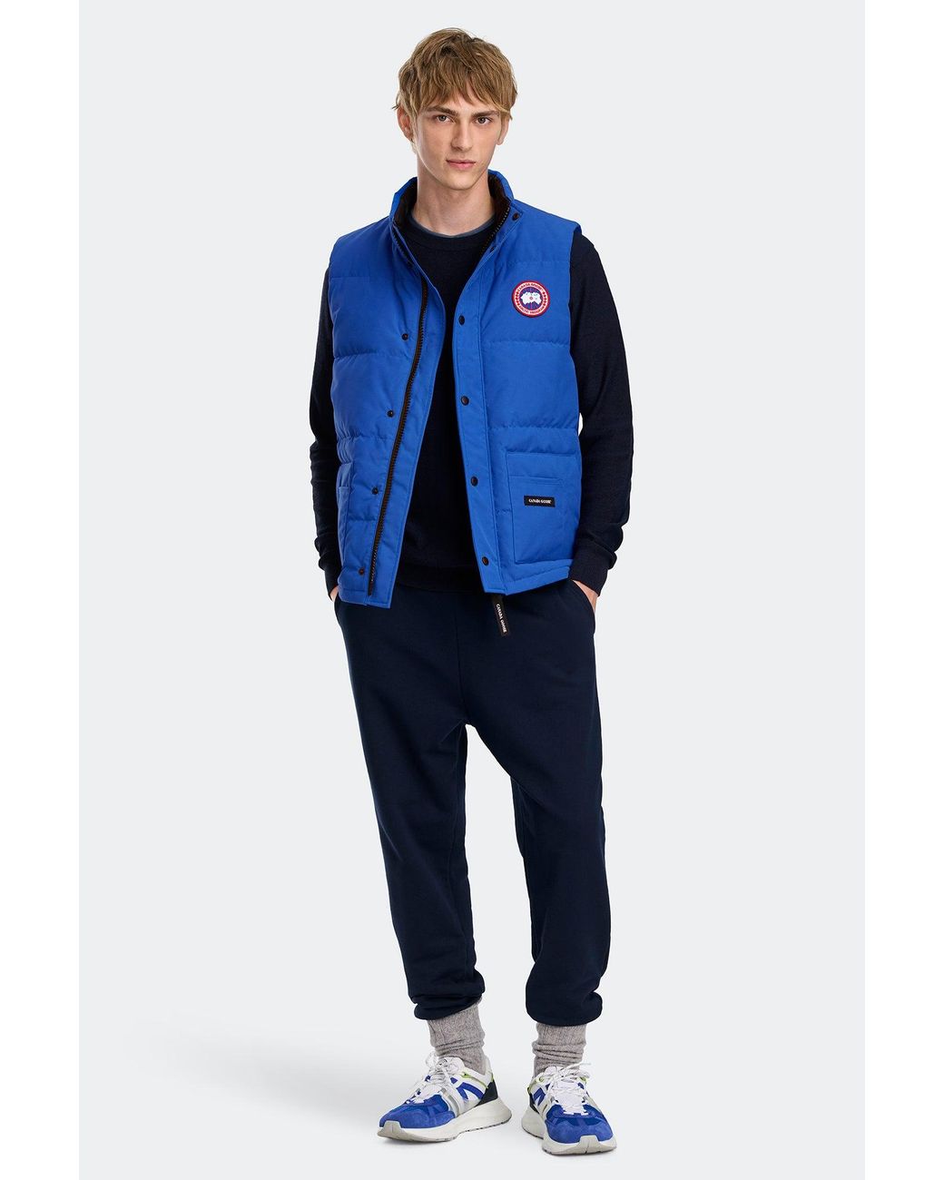 Canada Goose Blue Freestyle Crew Pbi Vest for men