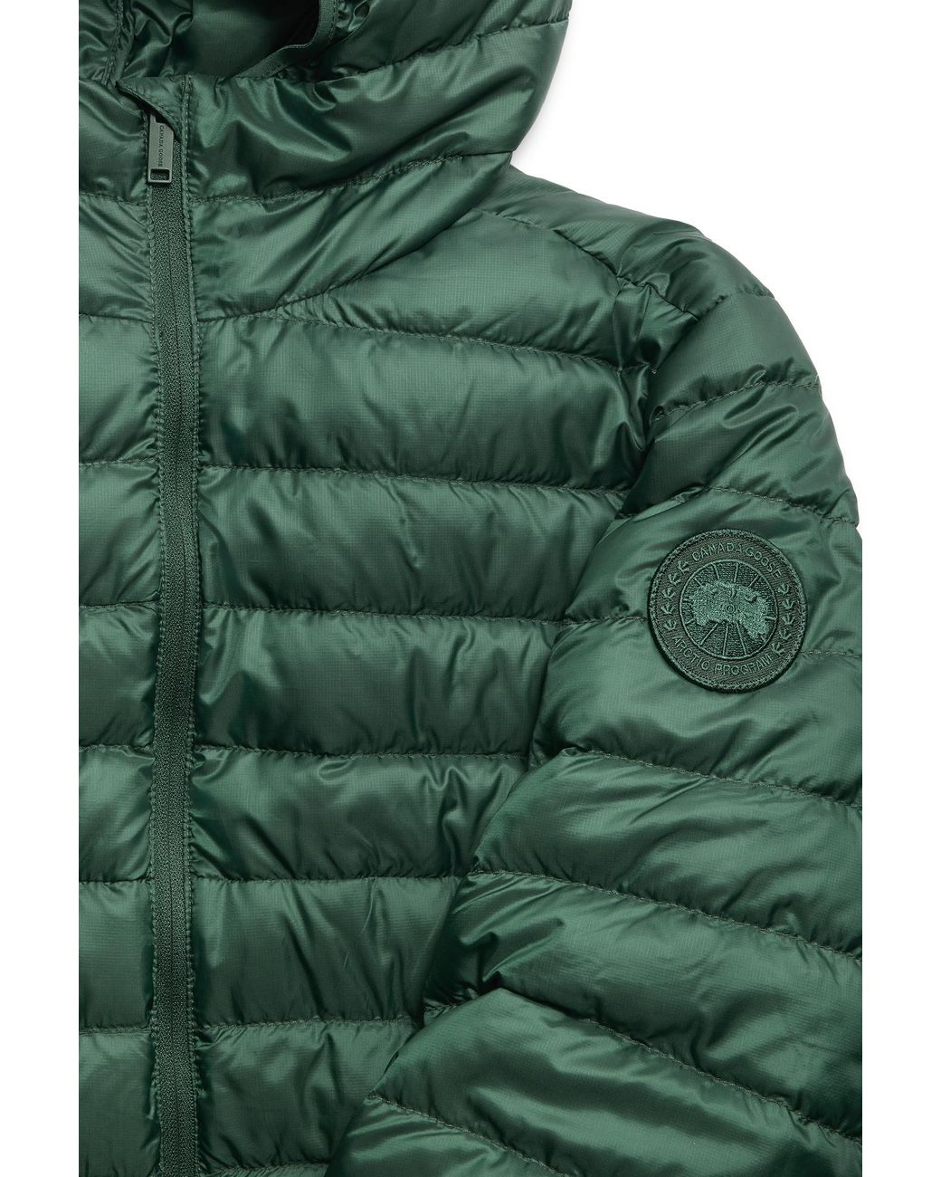 Canada Goose Green Aethera Hoodie Tonal Disc