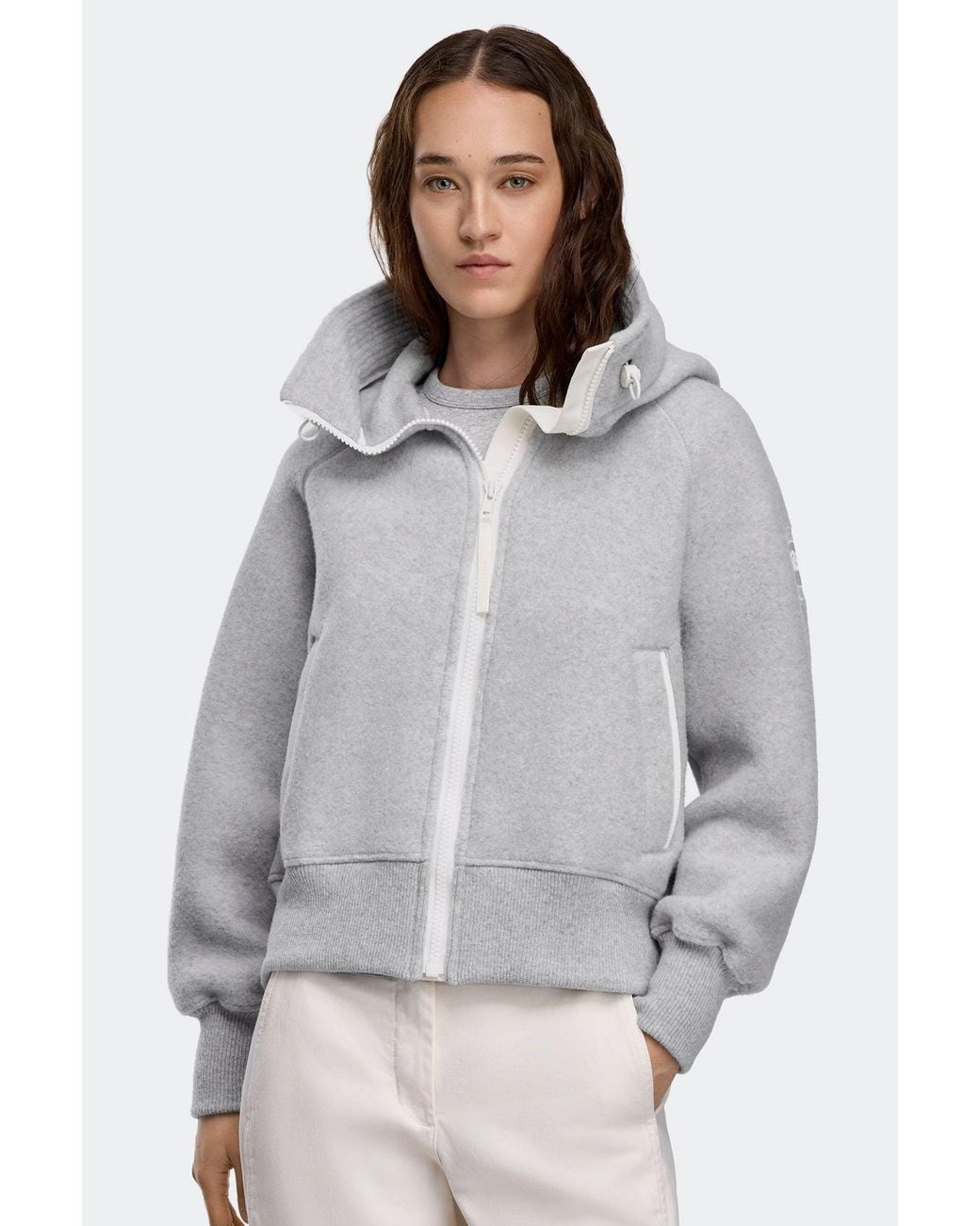 Canada Goose Gray Chilliwack Fleece Bomber Disc