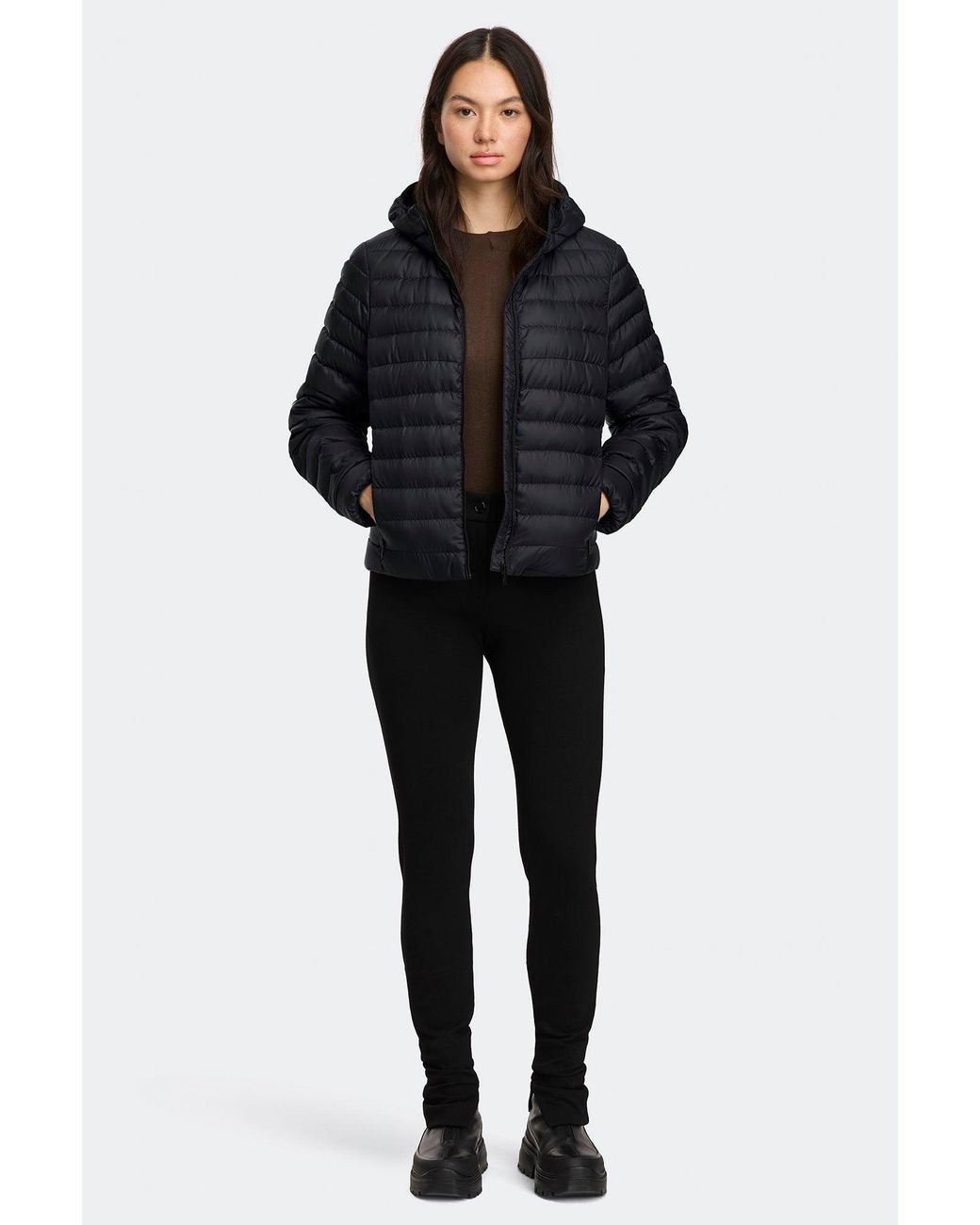 Canada Goose Black Aethera Hoodie Tonal Disc