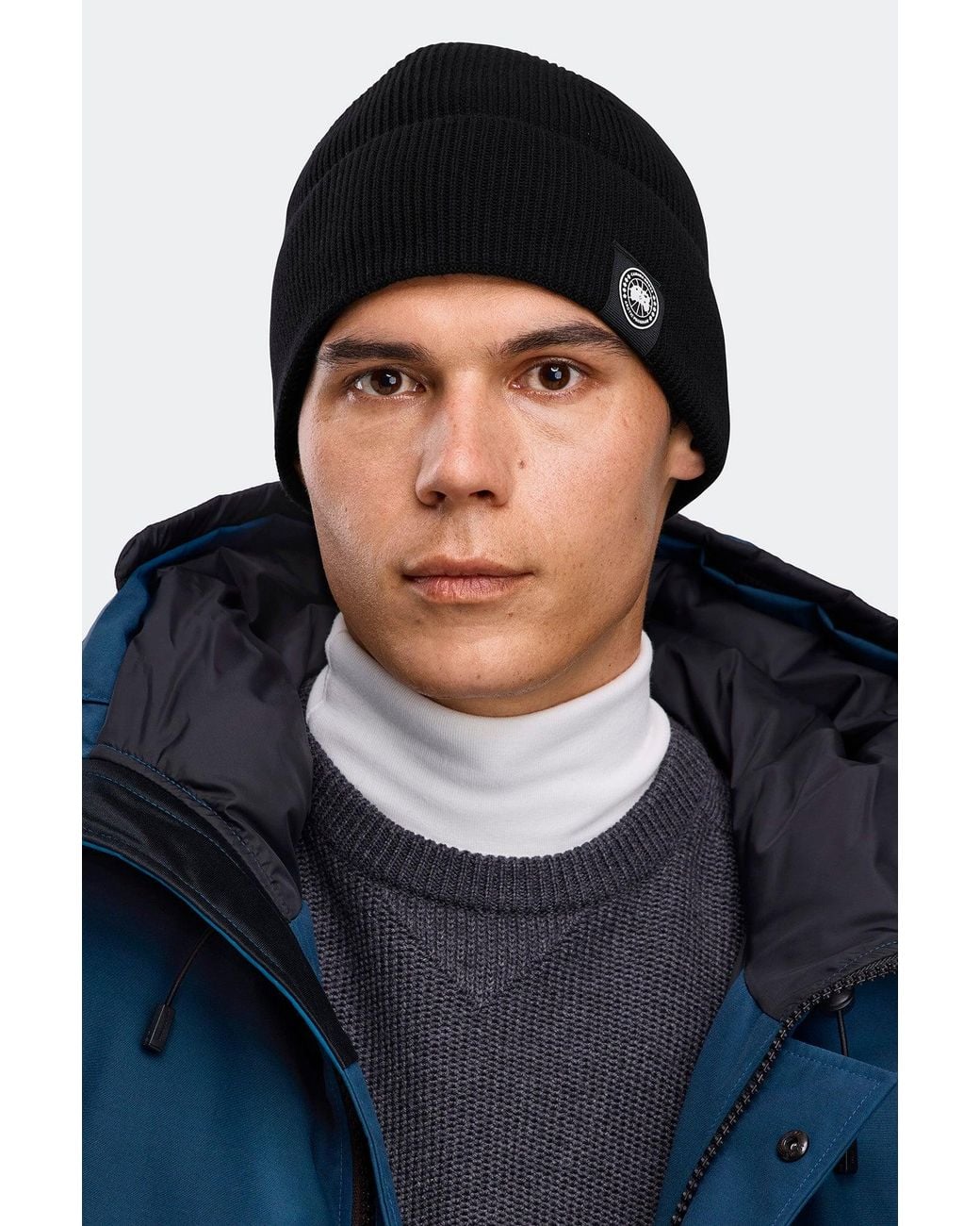 Canada Goose Black Cotton Beanie