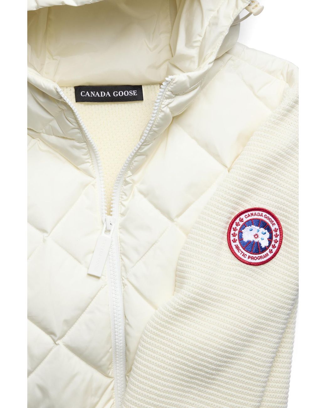 Canada Goose Natural Hybridge Quilted Knit Hoodie