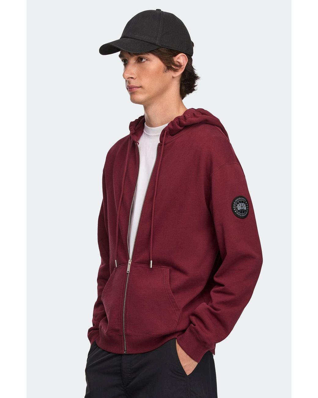 Canada Goose Red Loon Full Zip Hoodie Disc for men