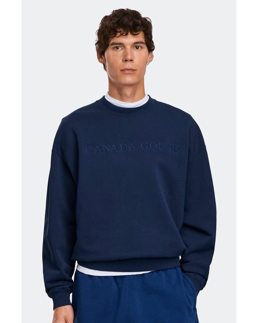 Canada Goose Blue Rove Embroidered Sweatshirt for men