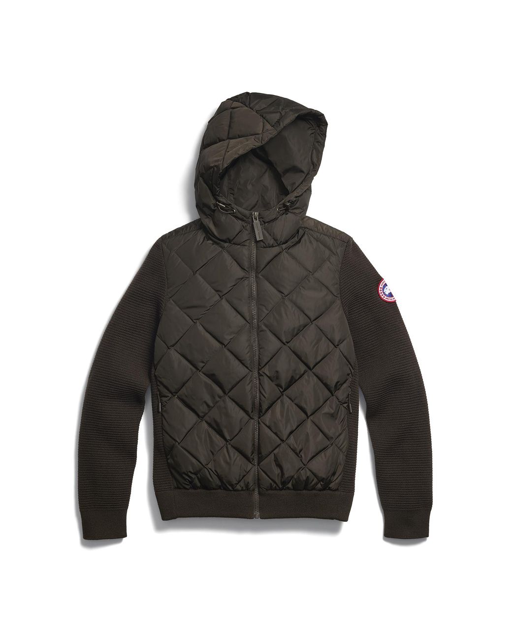 Canada Goose Black Hybridge Quilted Knit Hoodie