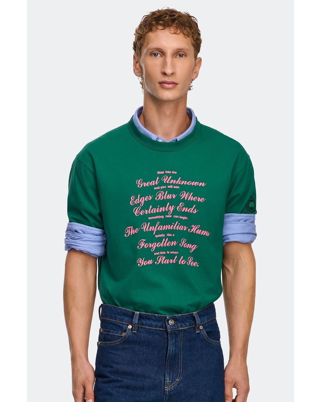 Canada Goose Green Novo Poem T-Shirt for men