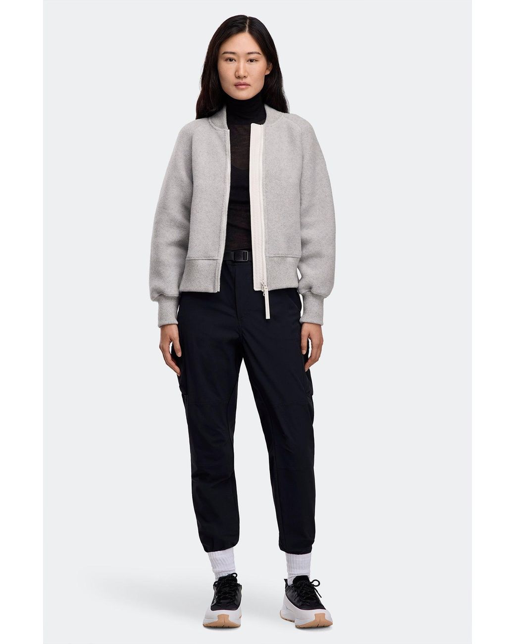 Canada Goose Gray Sierra Fleece Bomber Disc