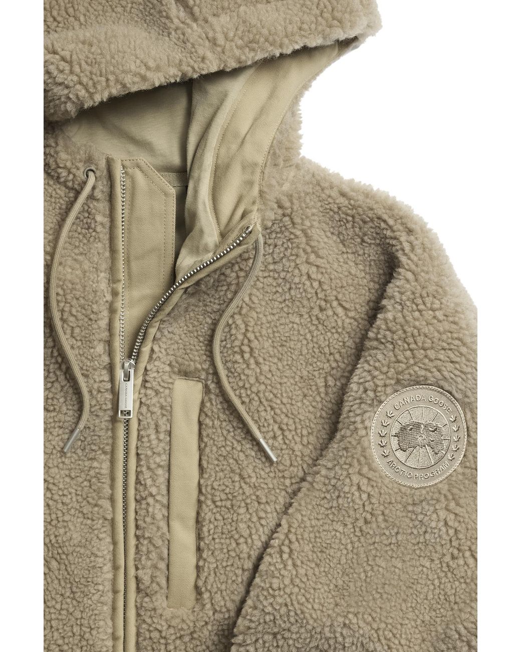 Canada Goose Natural Harrier Full Zip Fleece Hoodie for men
