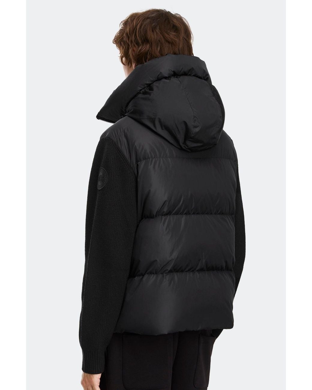 Canada Goose Black Hybridge Grove Knit Hoodie for men