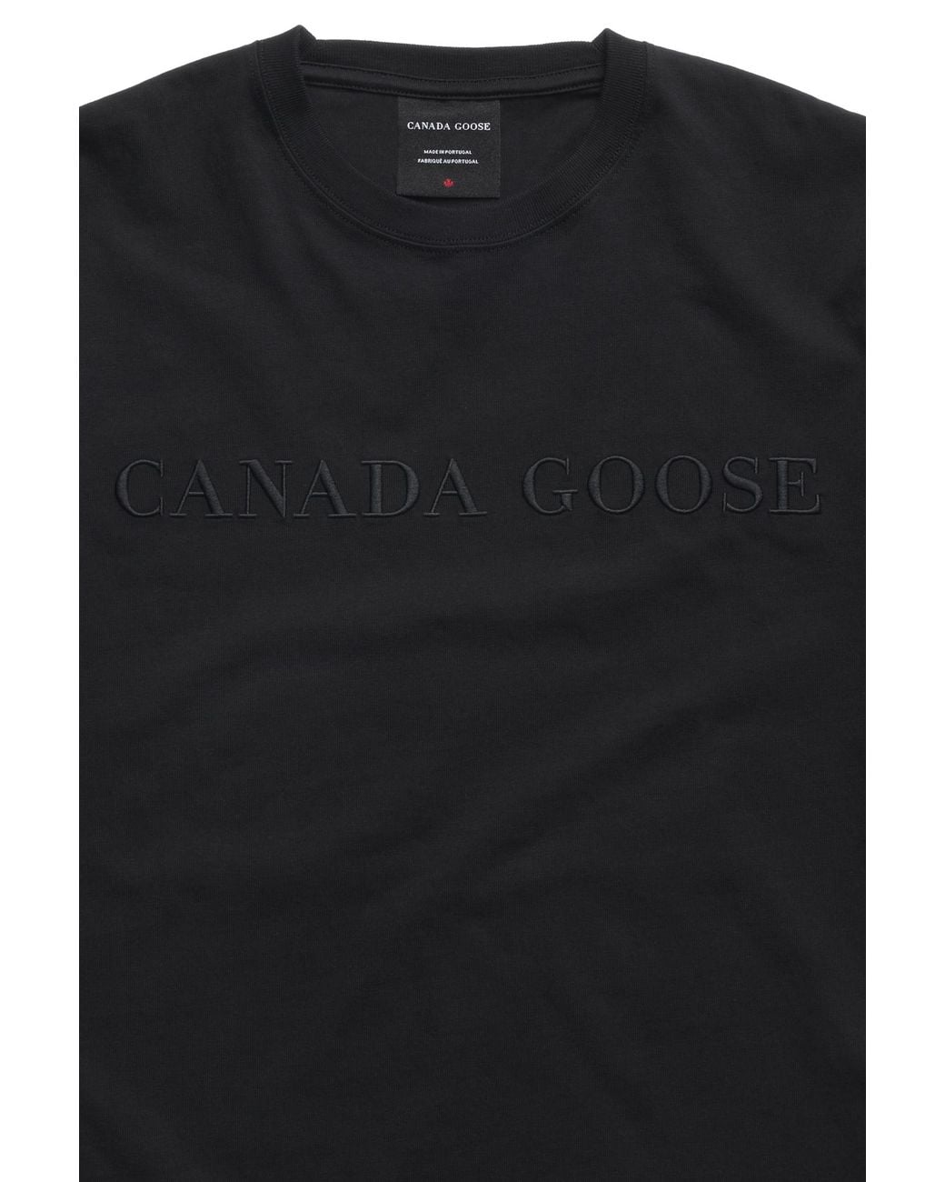 Canada Goose Black Vantage Embroidered T-Shirt for men