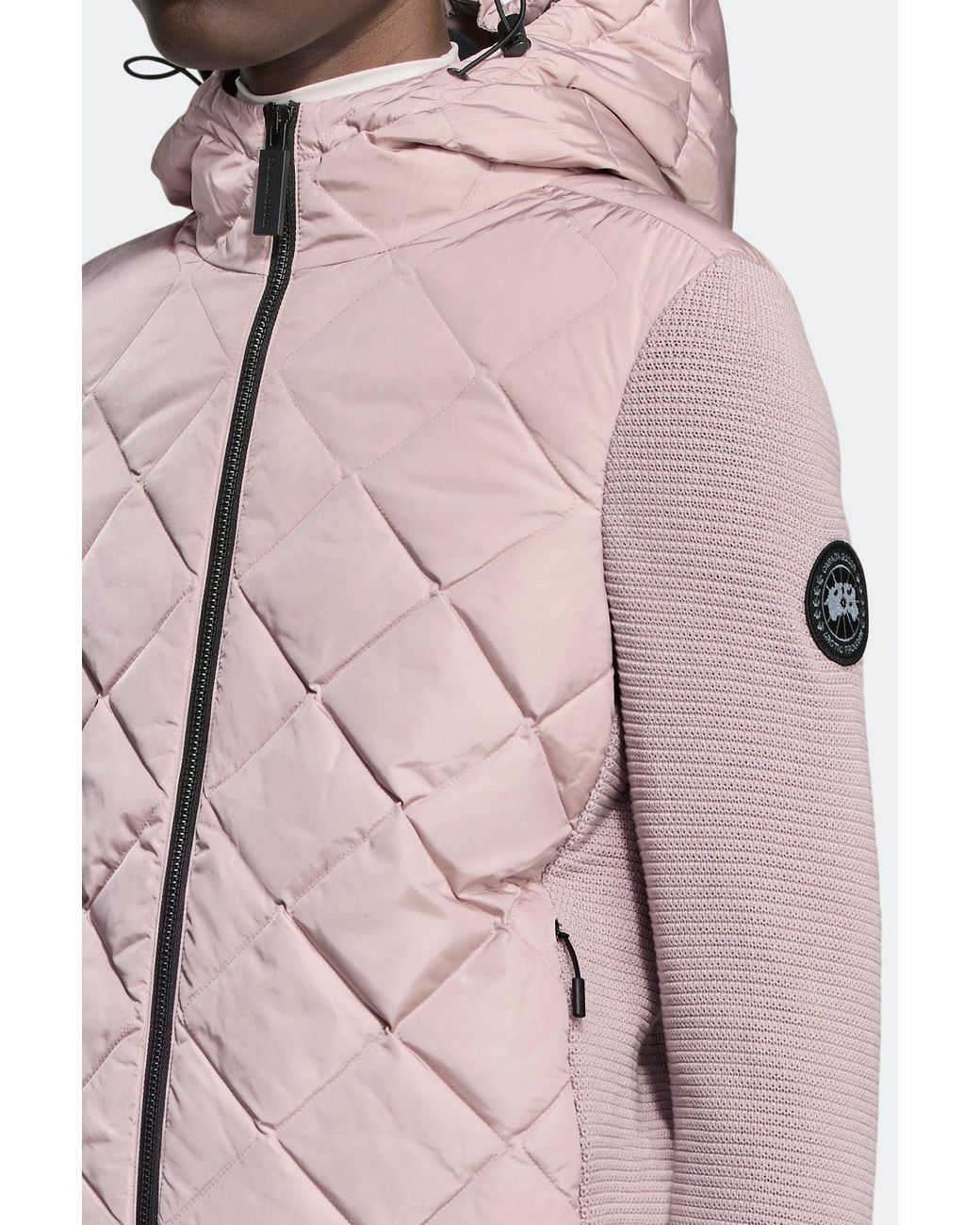 Canada Goose Black Hybridge Quilted Knit Hoodie Disc