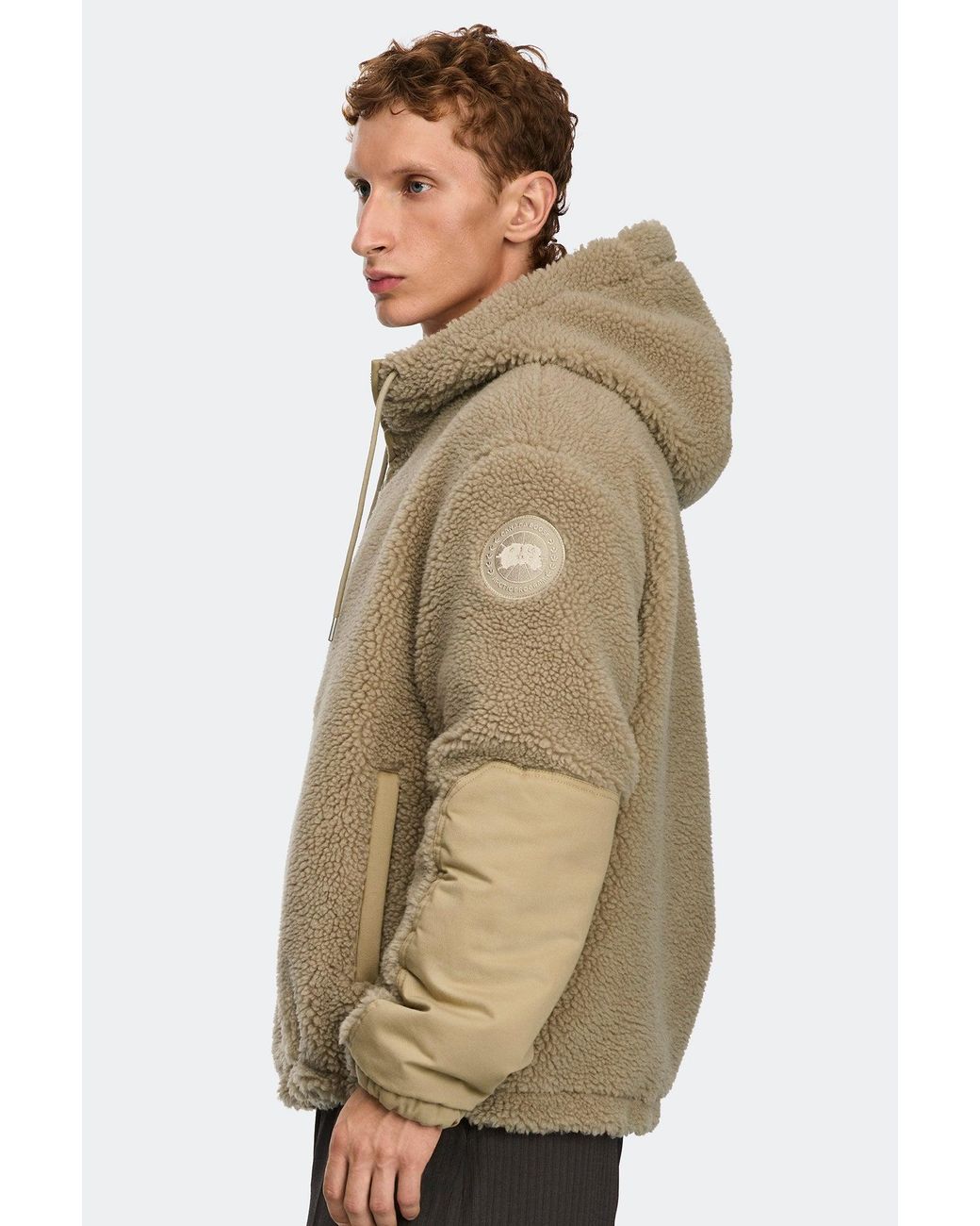 Canada Goose Natural Harrier Full Zip Fleece Hoodie for men