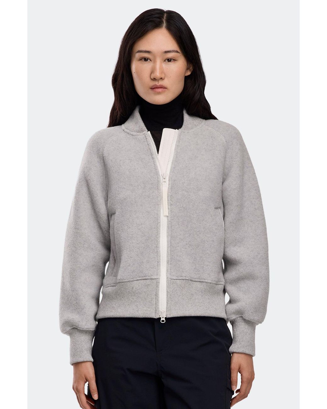 Canada Goose Gray Sierra Fleece Bomber Disc