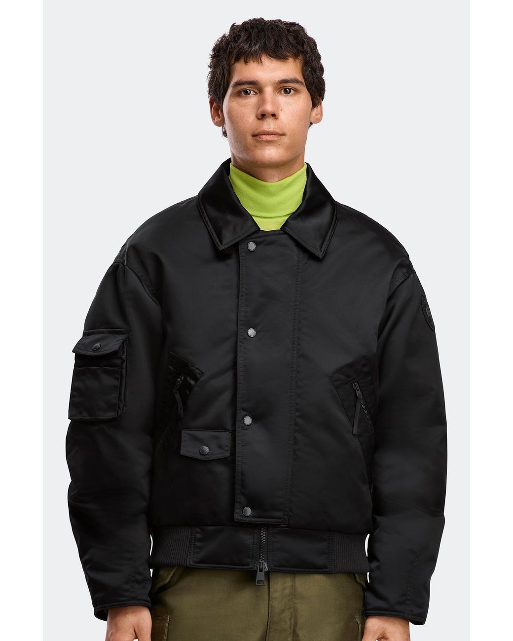 Canada Goose Black Seguin Aviator Bomber for men
