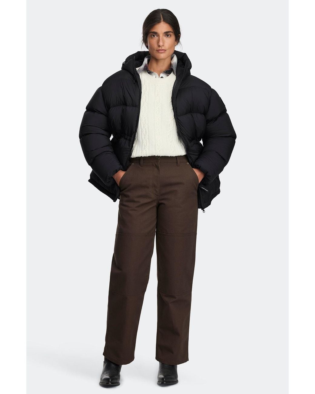 Canada Goose Black Fallon Puffer Coat
