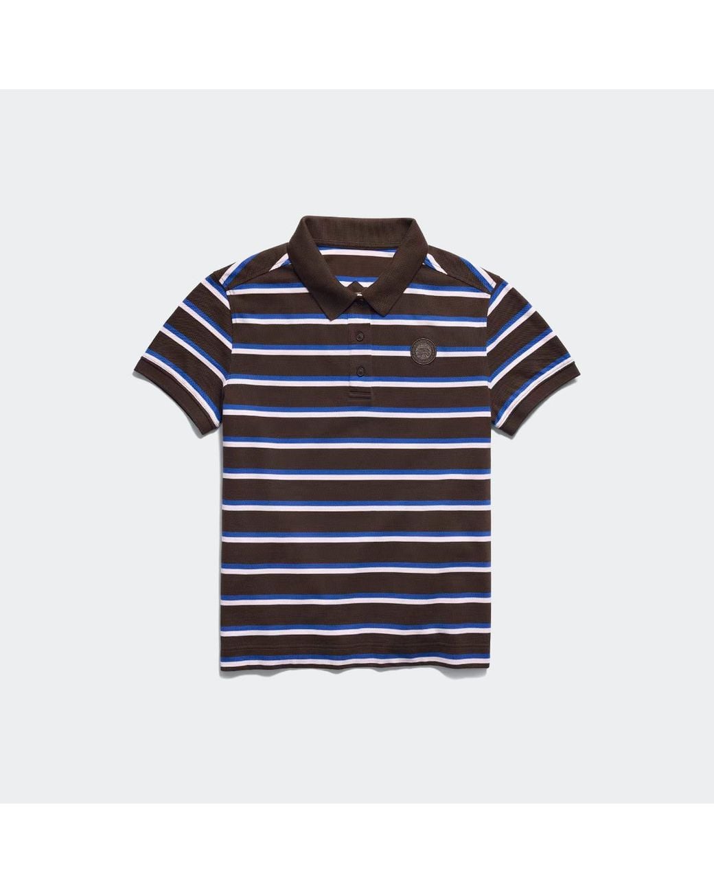 Canada Goose Blue Almira Striped Polo Tonal Disc