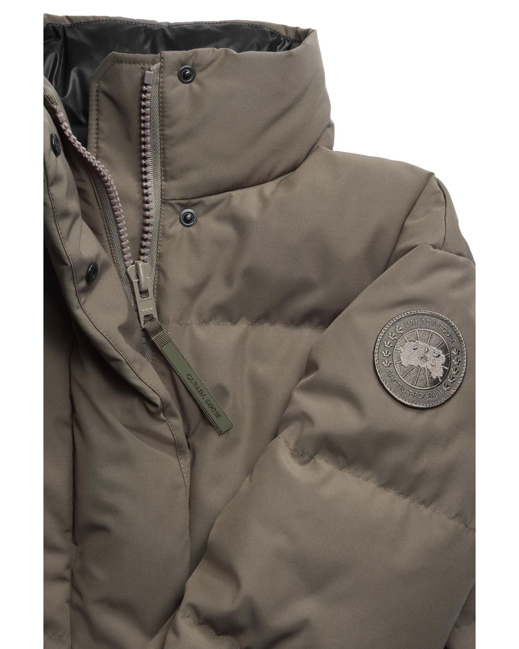 Canada Goose Brown Grandview Cropped Jacket Tonal Disc
